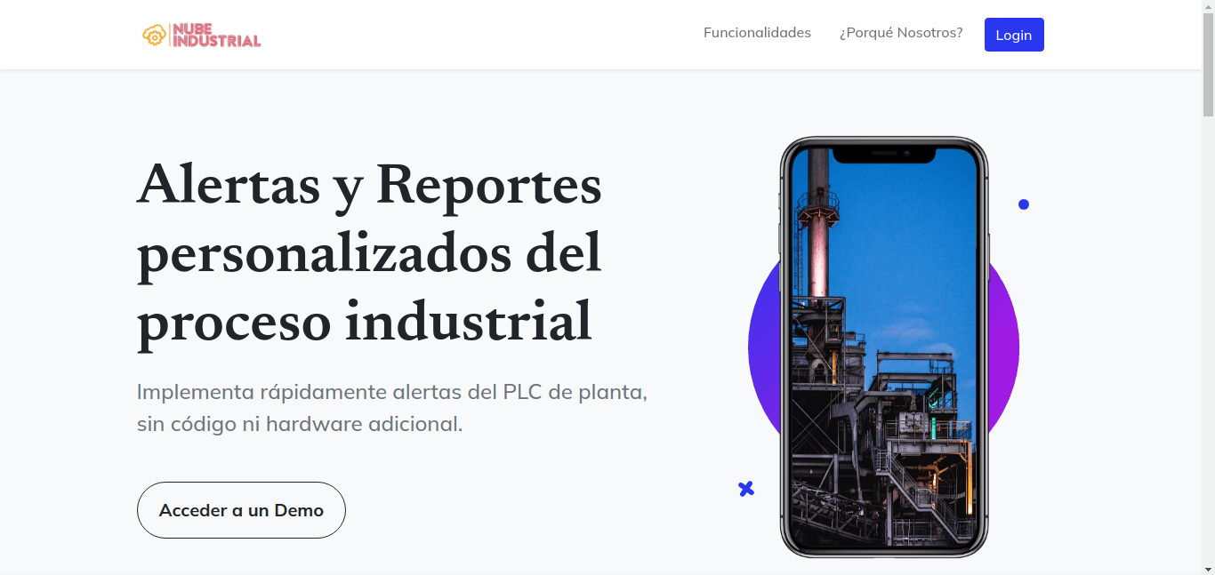 Home de Nube Industrial